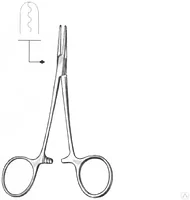 Зажим кровоостанавливающий зубчатый изогнутый