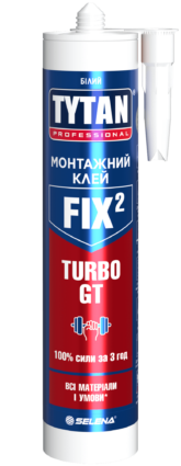 Клей монтажный Tytan Professional Fix2 GT, 290 мл, белый