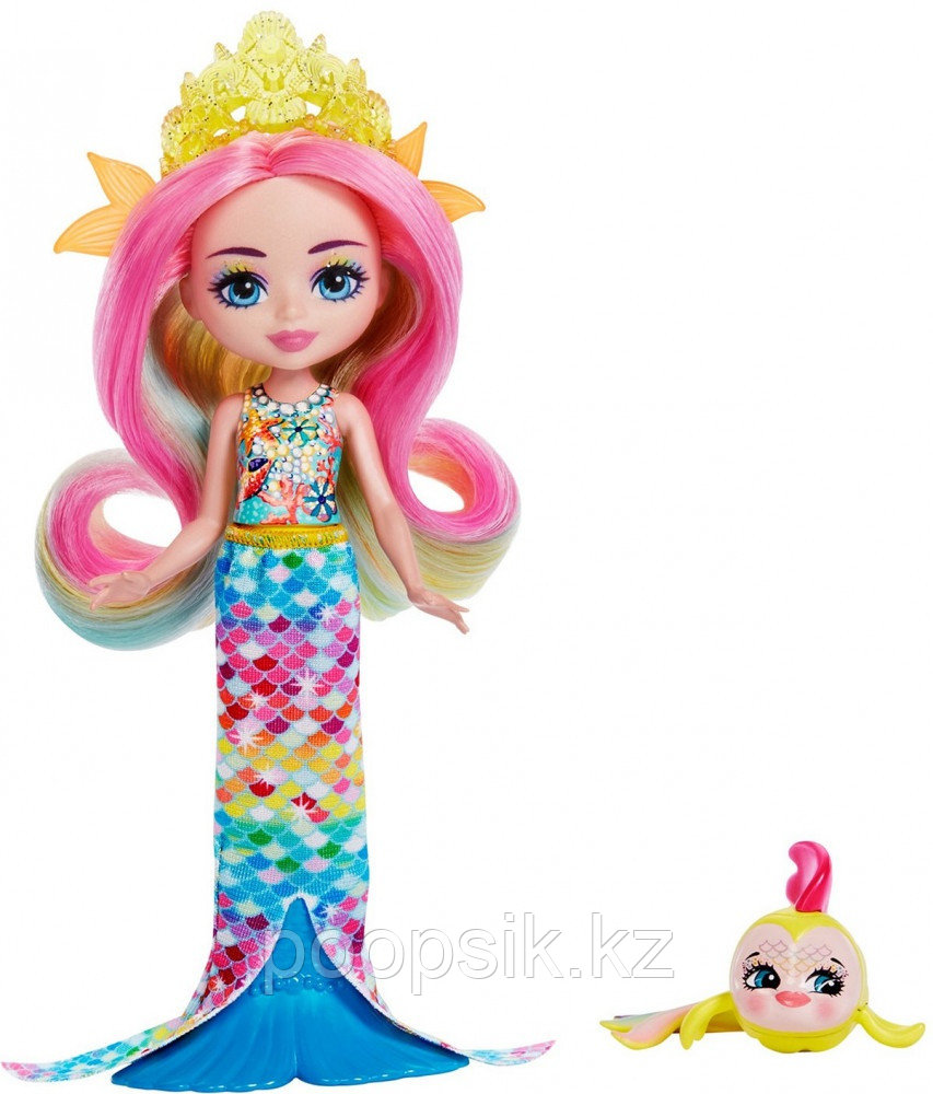 Кукла-модель Enchantimals Радья Радужная Рыбка и Фло 15 см