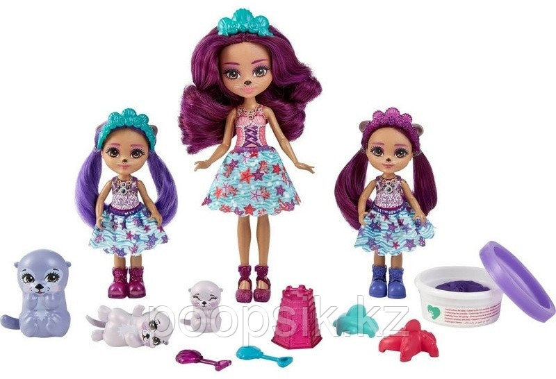 Кукла коллекционная Mattel Enchantimals Семья Оттавии Выдры 15 см