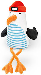 Мягкая игрушка Мякиши ЧАЙКА "МОРЕ", высота 19.5 см, белый, голубой