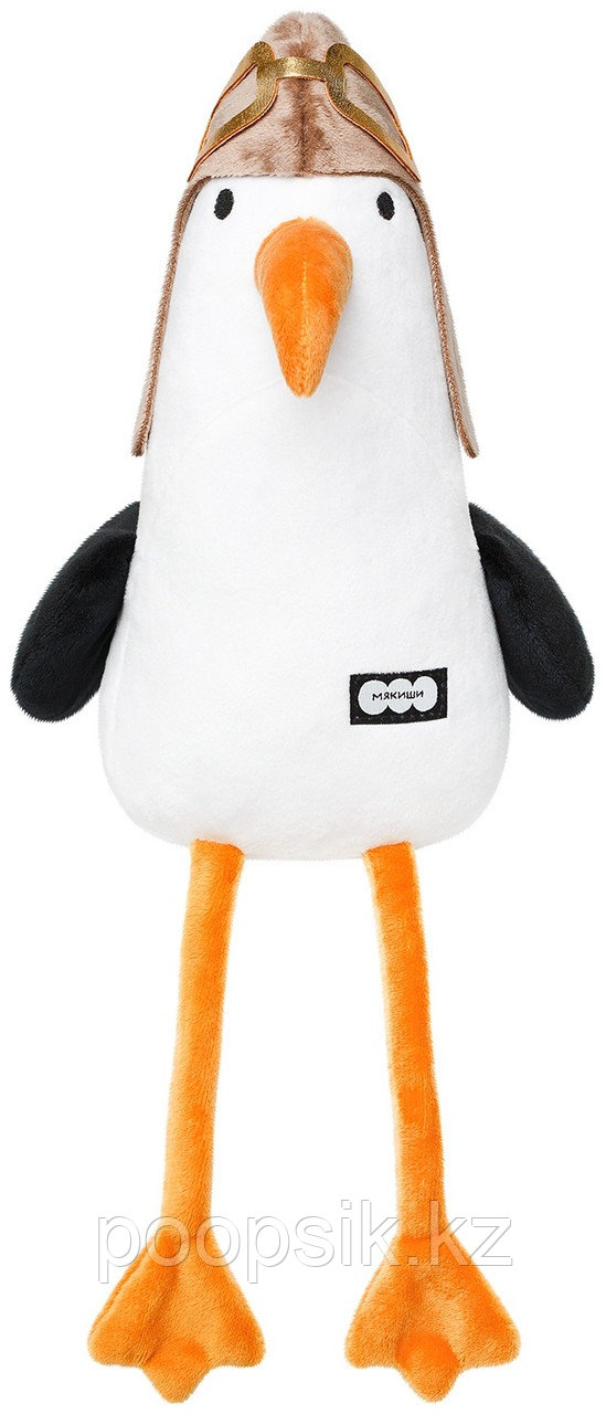 Мягкая игрушка Мякиши Чайка Летчик, высота 19.5 см, мультиколор