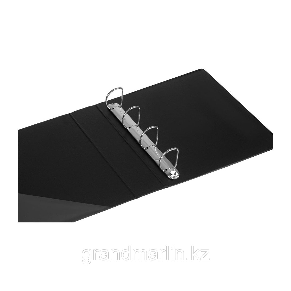 Папка на 4 кольцах OfficeSpace, панорама, А4, 65мм, ПВХ, черная, фото 1