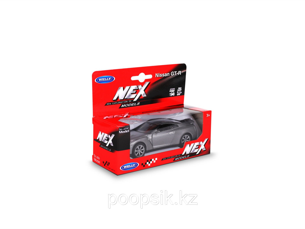 Машина Welly Nissan GT-R R35 серый