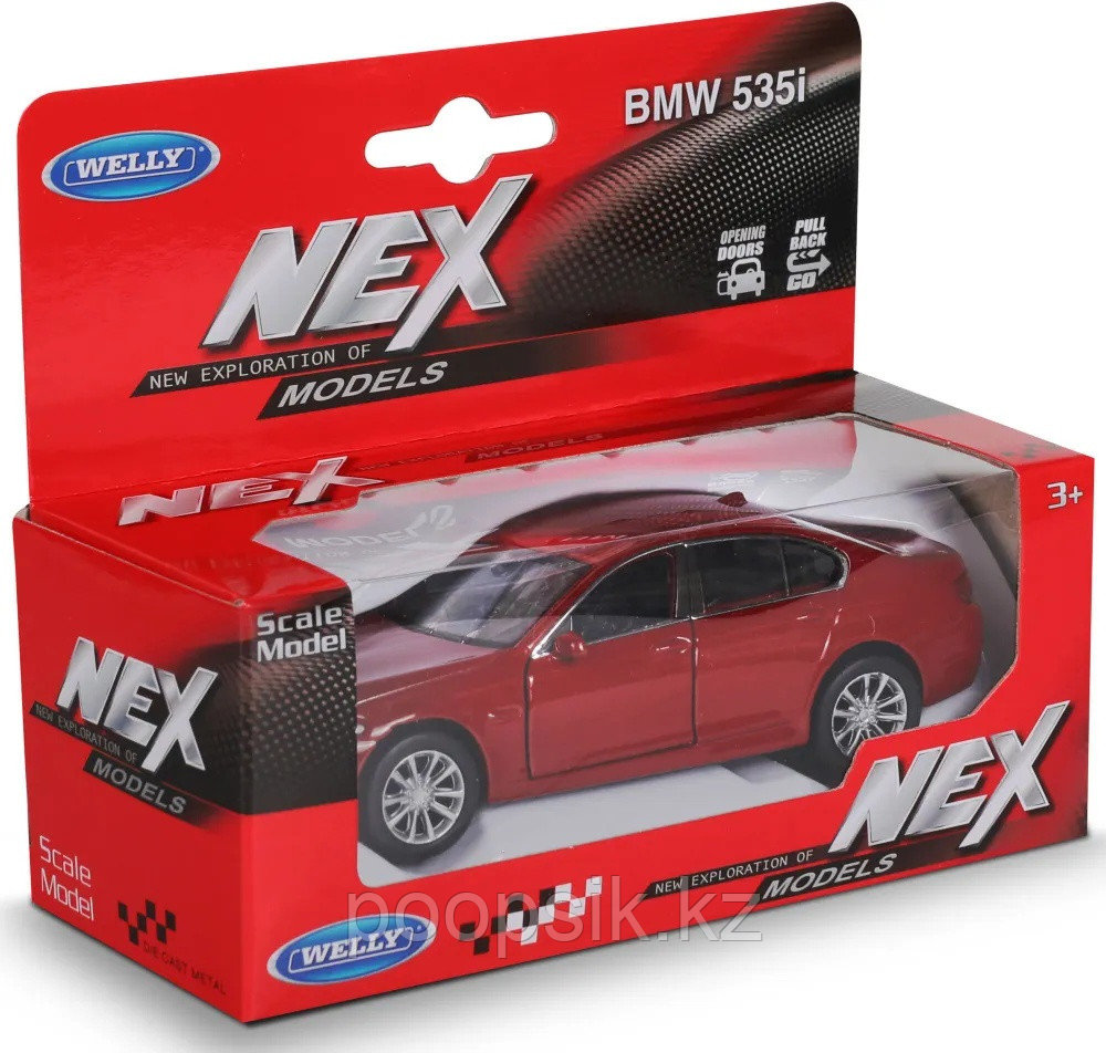 Машина Welly BMW 535i красный