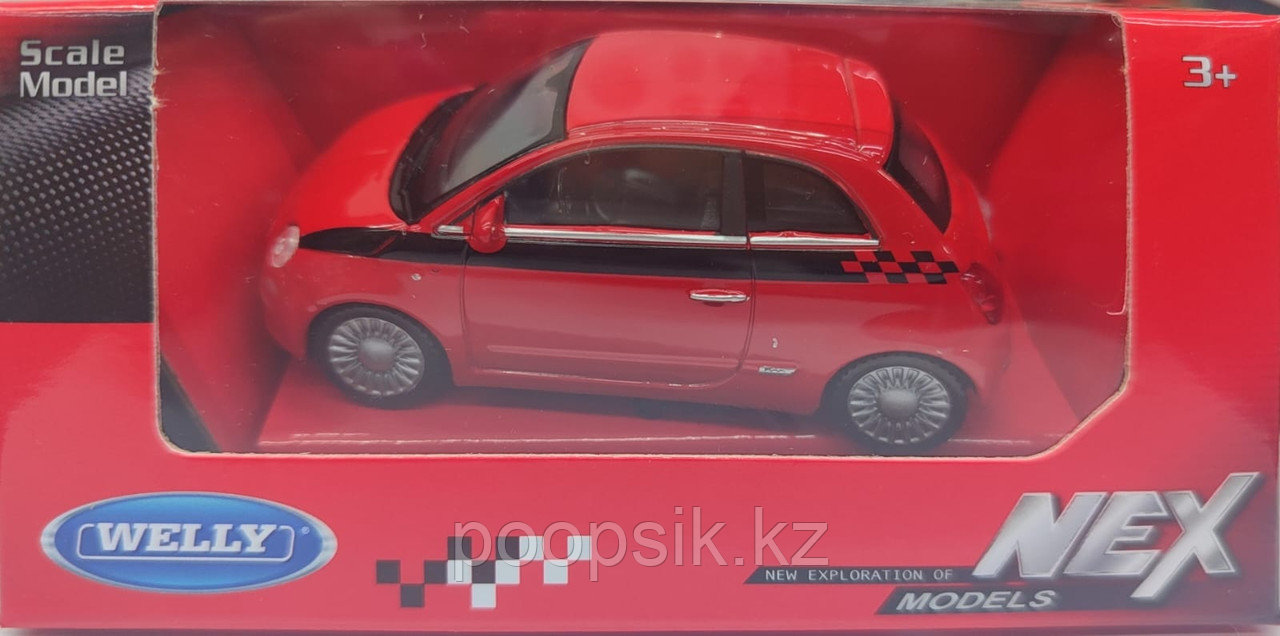 Легковая Welly Fiat 500 красный