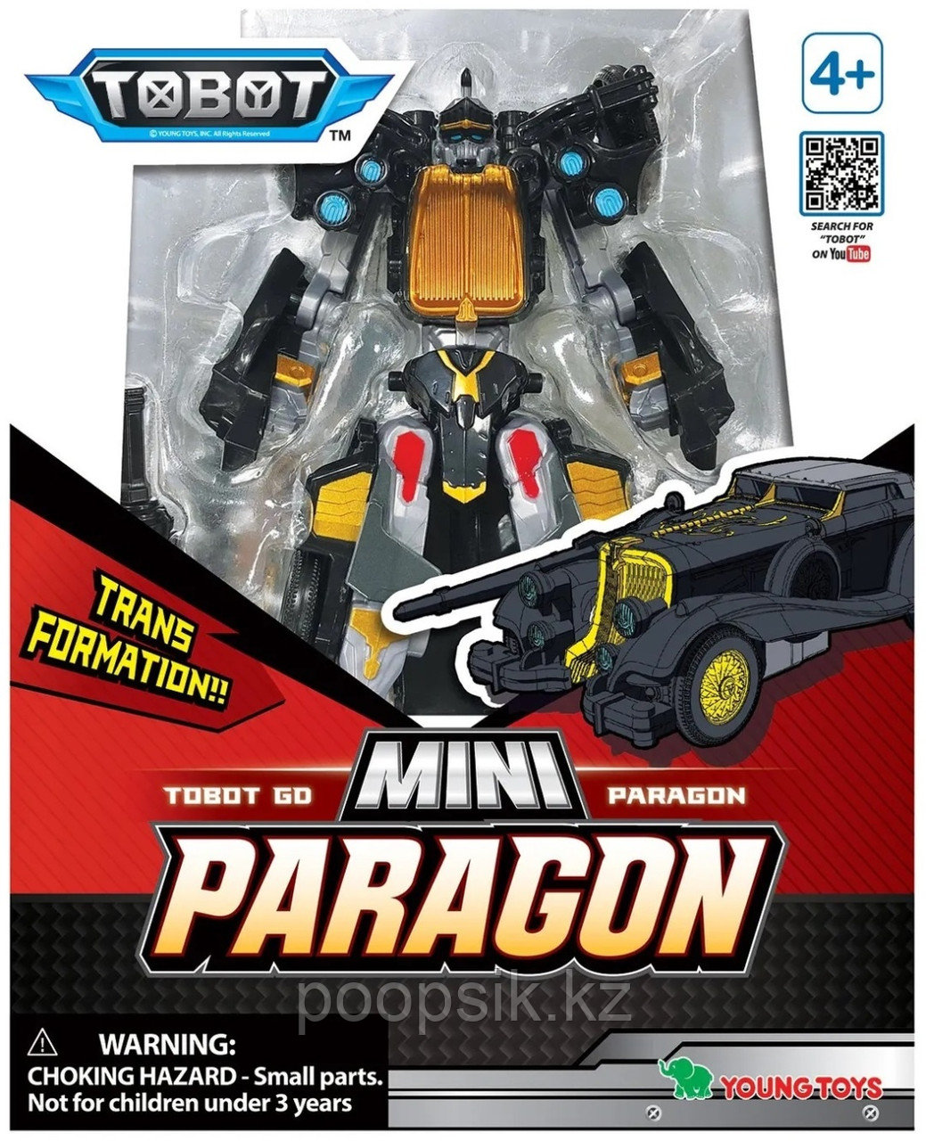 Трансформер Young Toys Мини Тобот Парагон Детективы Галактики 301125, высота 14 см