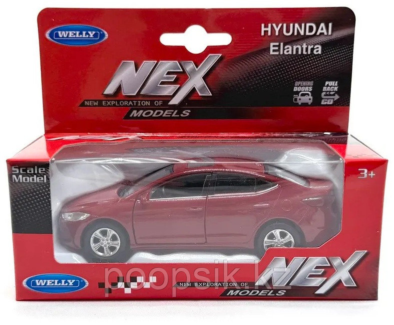 Машина Welly Hyundai Elantra красный