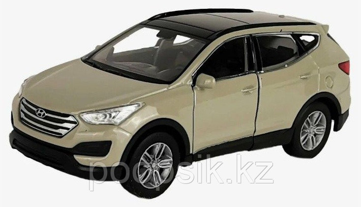 Легковая Welly Hyundai Santa Fe 43677W, пластик, металл, бежевый