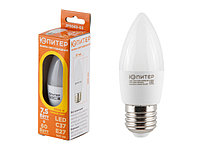 Лампа светодиодная C37 СВЕЧА 7,5 Вт 170-240В E27 3000К ЮПИТЕР