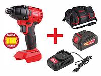 Аккум. ударный гайковерт WORTEX CWR 0118 в кор. ALL1 + АКЦИЯ!(4А акб, з/у, сумка)