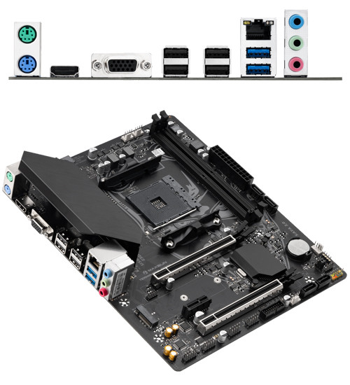 Материнская плата MaxSun Terminator B550M 2DDR4 2PCIx16 PCIx1 MS-Terminator B550M, фото 1