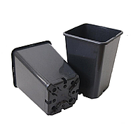 Горшок для рассады черный квадратный 2л (120х120х195мм) 0155