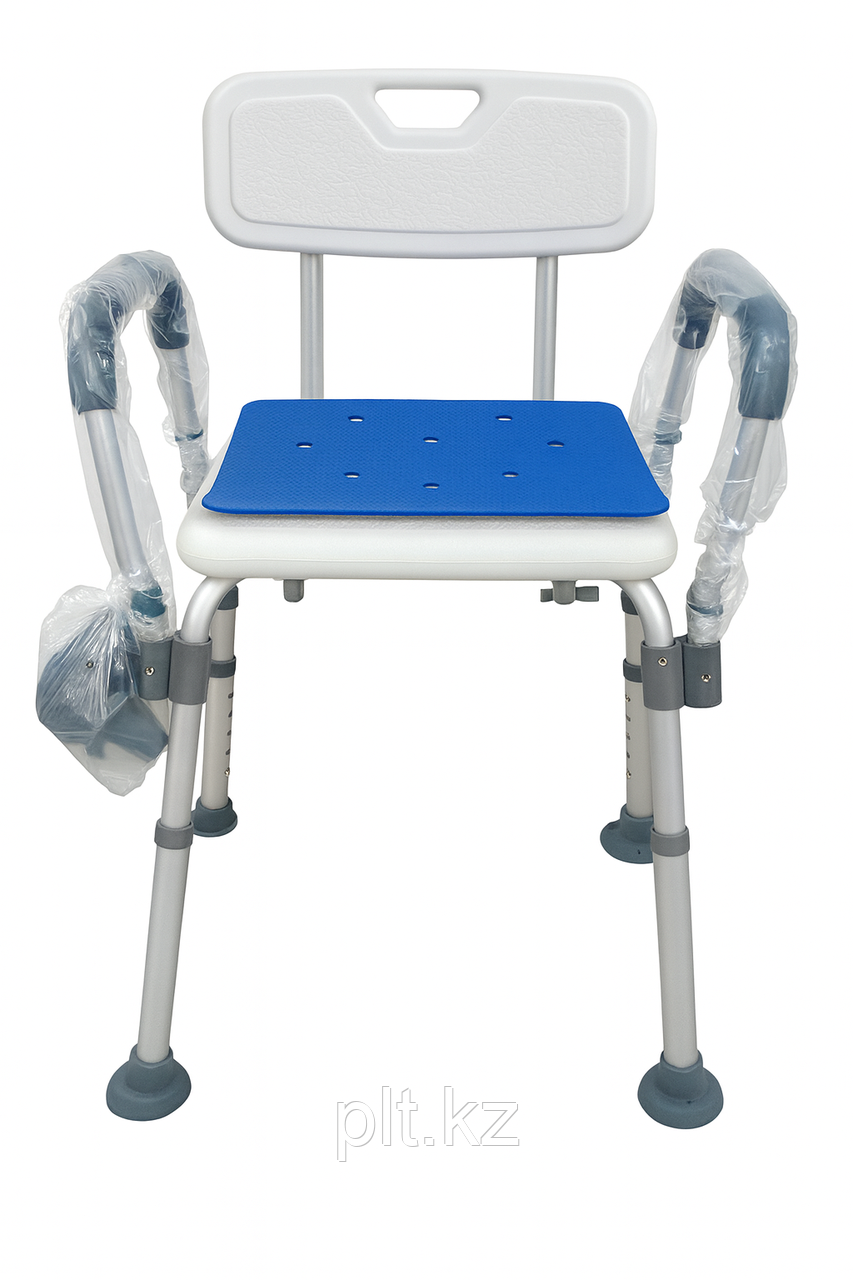 Стульчик для ванной комнаты со спинкой и подлокотниками, фото 1