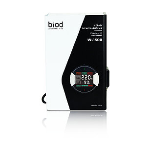 Газ қазанына арналған кернеу тұрақтандырғышы Biod Pro W-1500, 1500 ВА, қабырғаға орнатылатын, релейлі, LED-дисплей, 90–280 В