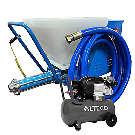 Шнековая шпаклёвочно-штукатурная станция С7 с компрессором