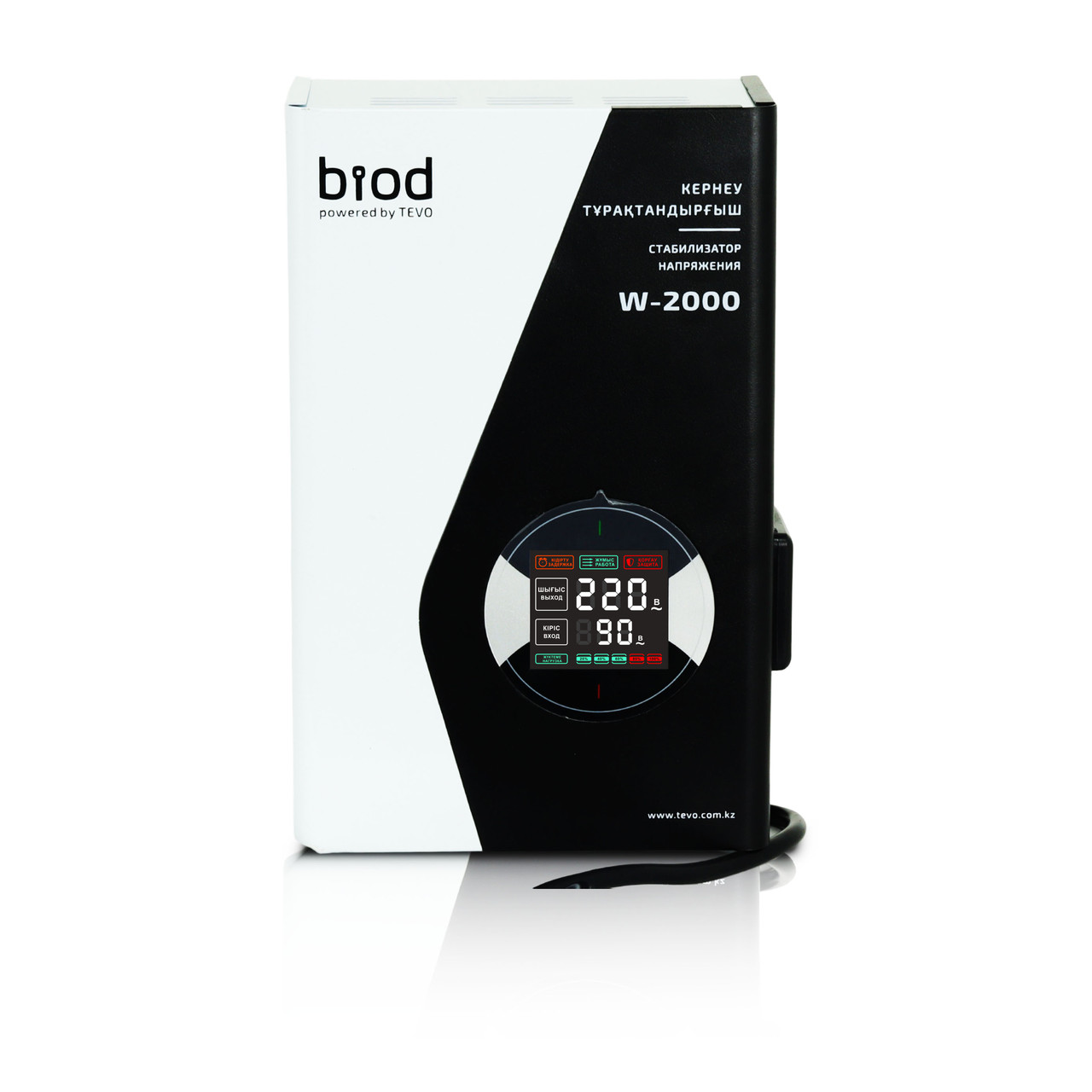 Стабилизатор напряжения для газового котла Biod Pro W-2000, 2000 ВА, настенный, релейный, LED-дисплей, 90–280 В, фото 1