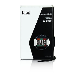 Газ қазанына арналған кернеу тұрақтандырғышы Biod Pro W-2000, 2000 ВА, қабырғаға орнатылатын, релейлі, LED-дисплей, 90–280 В
