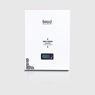 Инверторлық кернеу тұрақтандырғышы Biod Pro IGBT, 10 000 ВА (PF=1), қабырғаға орнатылатын, 90–300 В → 220 В ±0.5%, байпас, клеммал