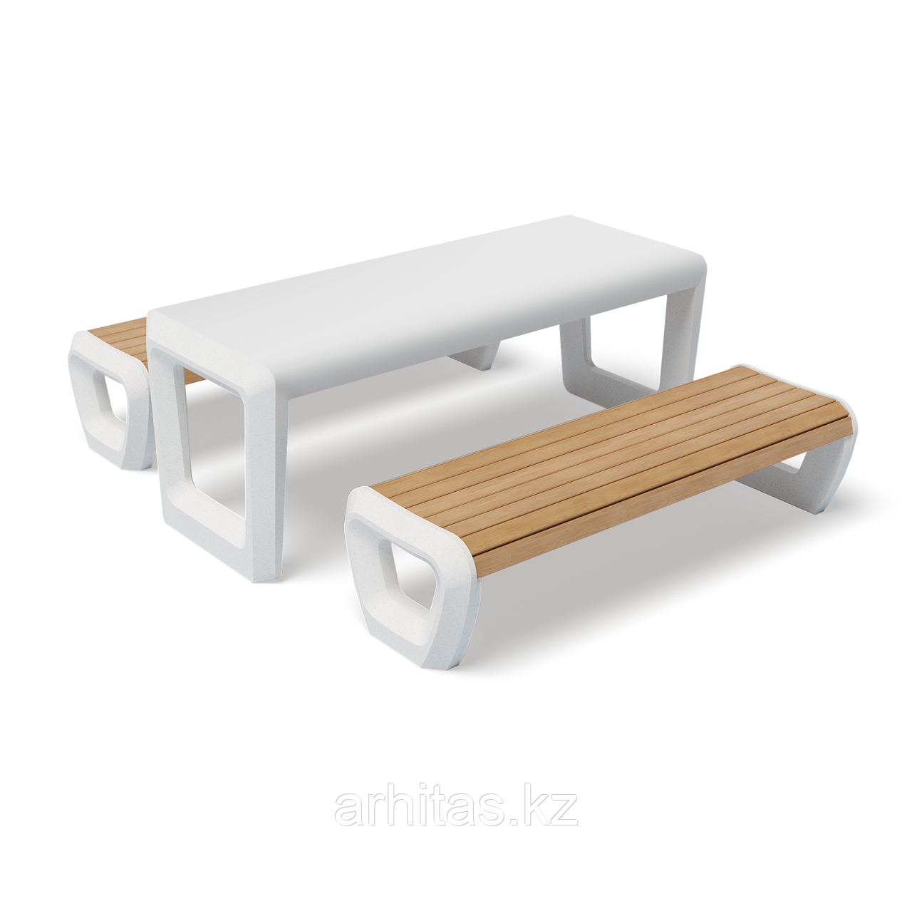 Уличный стол из композитного мраморного камня Ar Nuvo, фото 1