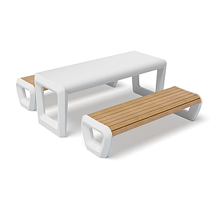 Уличный стол из композитного мраморного камня Ar Nuvo