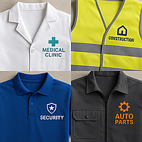 Вышивка логотипов на спецодежде