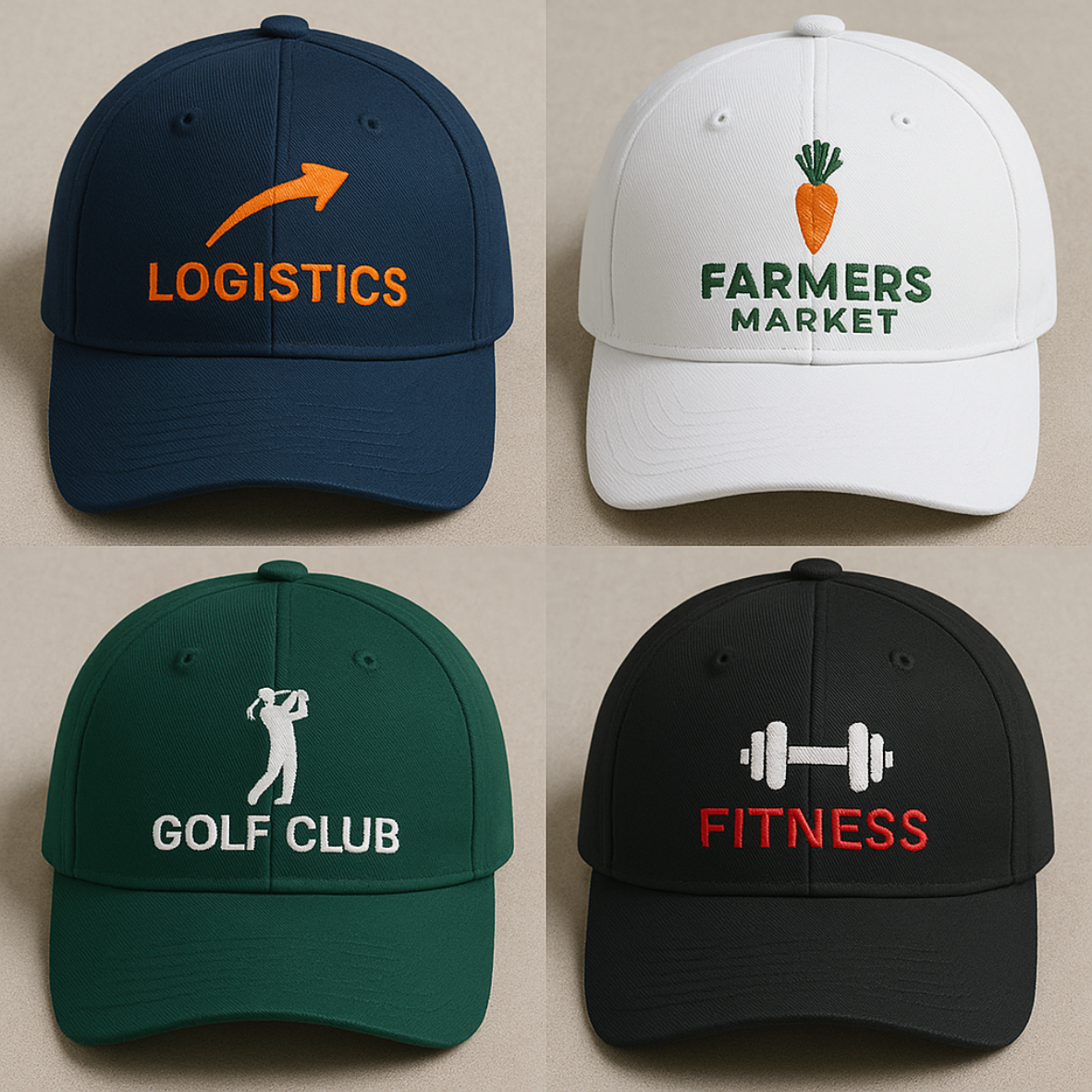 Вышивка логотипов на кепках, бейсболках, фото 1