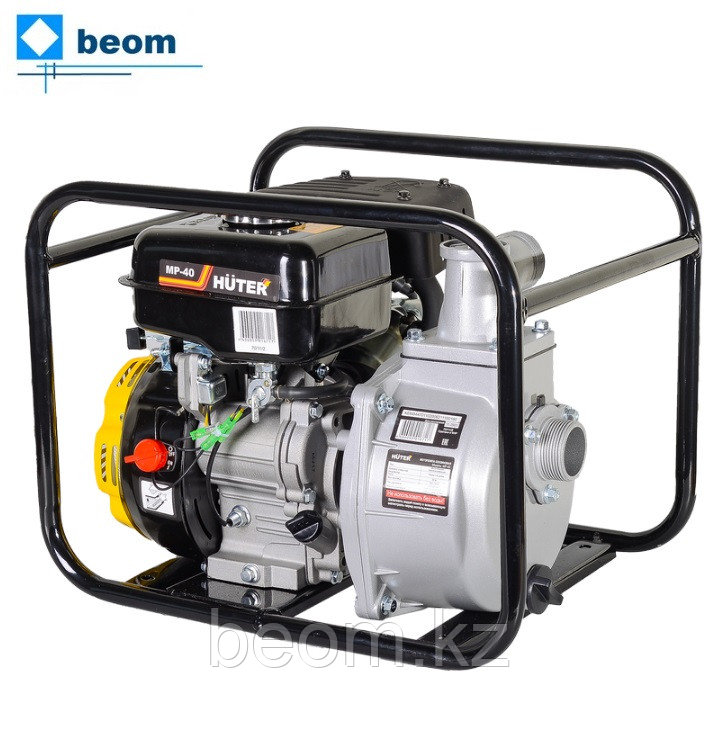 Мотопомпа Huter МР-40 (Ø 40 мм | л/мин 300 | л.с.2.8 | Высота напора, м 30 | Глубина, м 8 | для чистой воды), фото 1