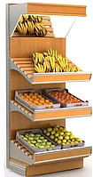 Стеллаж овощной с ЛДСП и зеркальным навесом