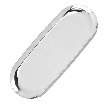 Лоток металлический овал (серебро)