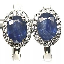 Серьги с натуральными Сапфирами