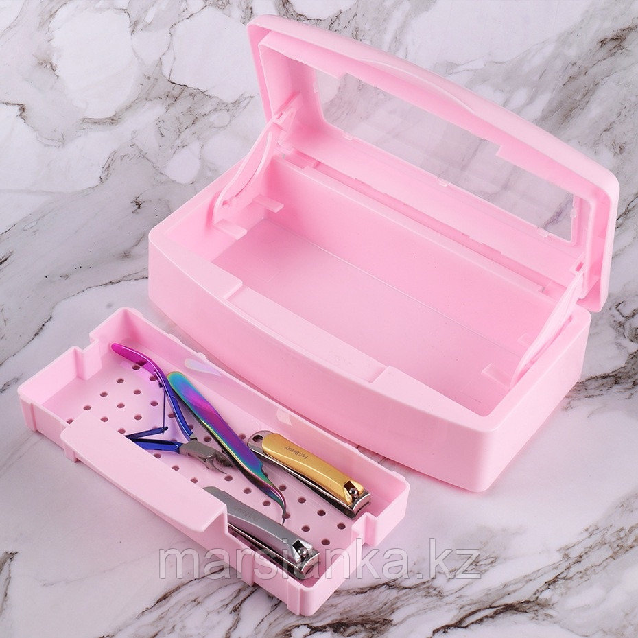 Контейнер для стерилизации, 0.5л розовый, фото 1