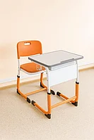 Парта 1 местная со стулом, регулируемая