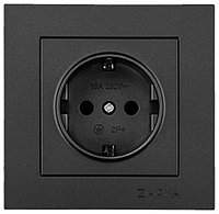 Розетка Заря встраиваемая УТР-1004871, электрический цвет черный