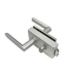 Замок DG-3 с нажимной ручкой и притвором | защелка сантехническая | FGD-314 AL