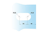 Замок DG-3 с нажимной ручкой и притвором | защелка сантехническая | FGD-314 AL, фото 3