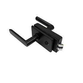 Замок DG-3 с нажимной ручкой и притвором | защелка сантехническая | FGD-314 BL