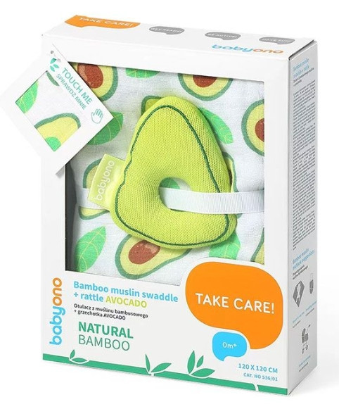 Подарочный набор Легкий плед и погремушка  BabyOno, фото 1