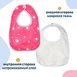 Слюнявчики непромокаемые, 2 шт, Uviton, тканевые, фото 4