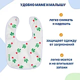 Слюнявчики непромокаемые, 2 шт, Uviton, тканевые, фото 3