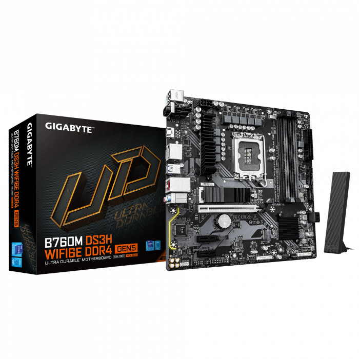 Материнская плата Gigabyte B760M DS3H WF6E GEN5 (B760M DS3H WF6E GEN5 1.0), фото 1