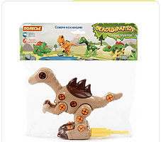 Конструктор-динозавр "Велоцираптор" (36 элементов) Полесье, пластик BPA-free