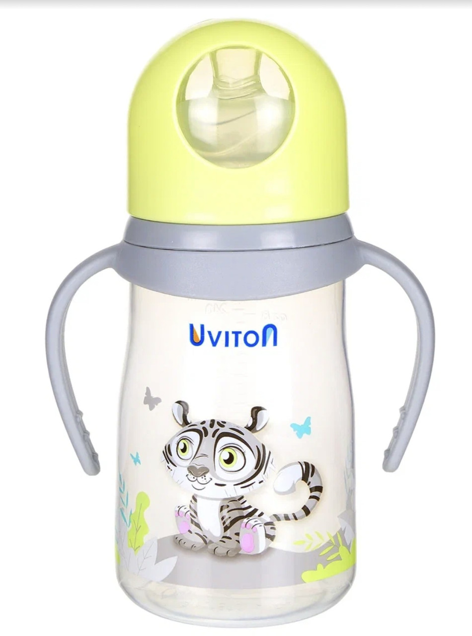 Бутылочка для кормления с широким горлышком ZOO 250 мл 0+, Uviton, BPA-free, фото 1