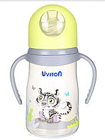 Бутылочка для кормления с широким горлышком ZOO 250 мл 0+, Uviton, BPA-free