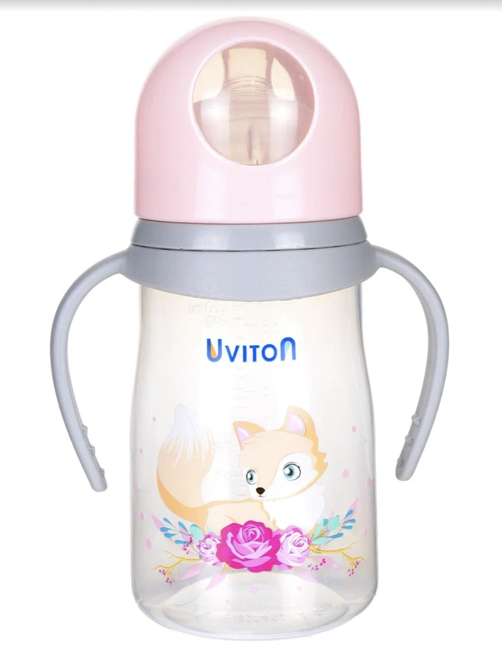 Бутылочка для кормления с широким горлышком ZOO 250 мл 0+, Uviton, BPA-free, фото 1