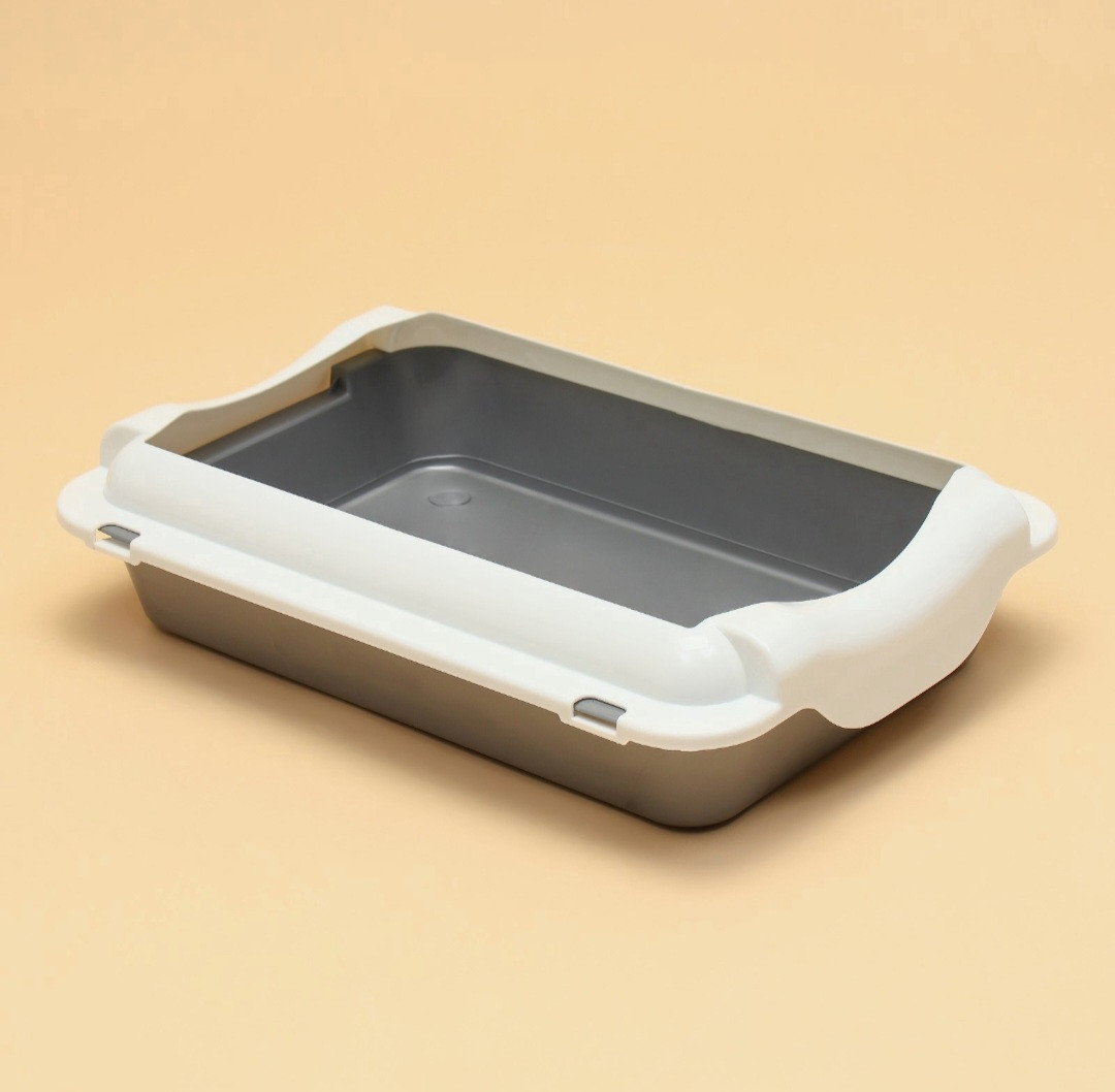 Туалет для кошек средний с бортом, 36*26*9 см, фото 1