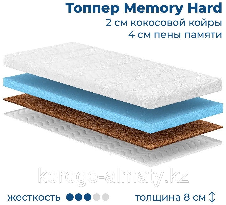 Топпер Memory Hard, 105x195x8 см