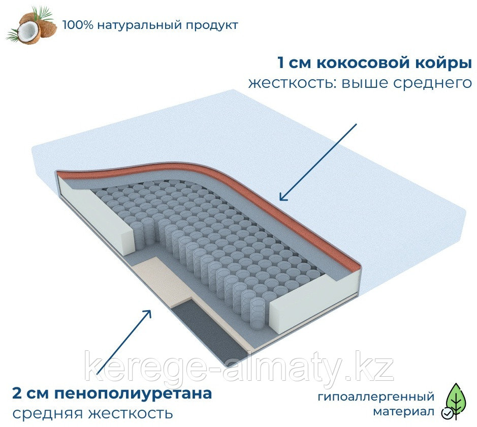 Матрас Ортопед Cocos, 130x190x19 см