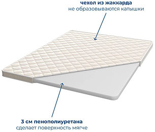 Топпер ППУ Kerege, 120x200x4 см, фото 2