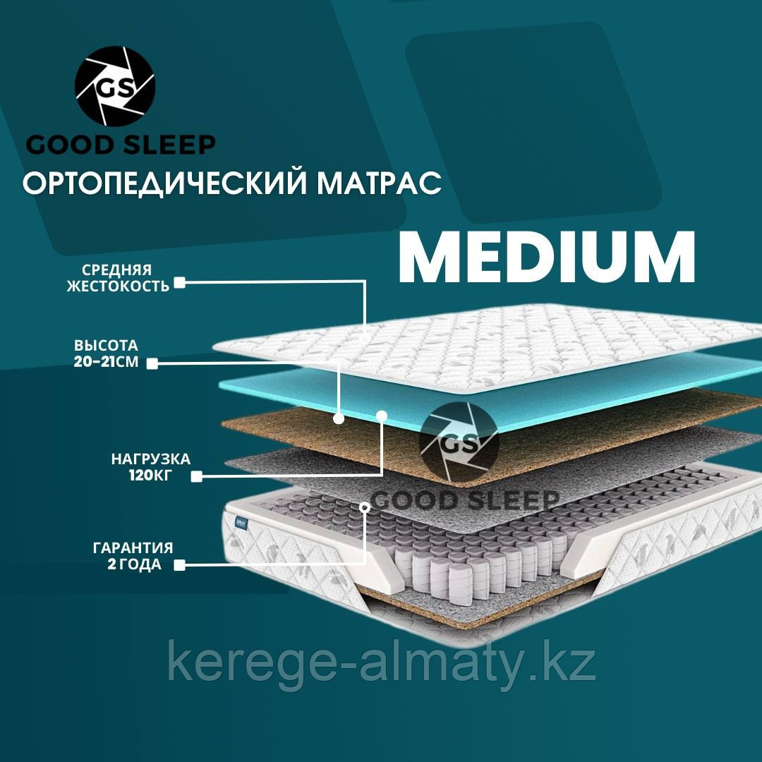Матрас GOOD SLEEP Медиум, 100x190x22 см